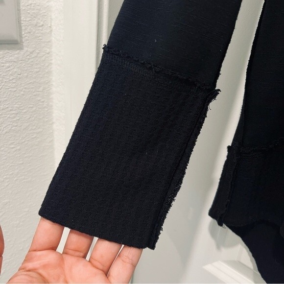 Knox Rose Black Pullover Lace Shoulder Detail High/Low Hem Women's Sz. XS - Picture 6 of 11